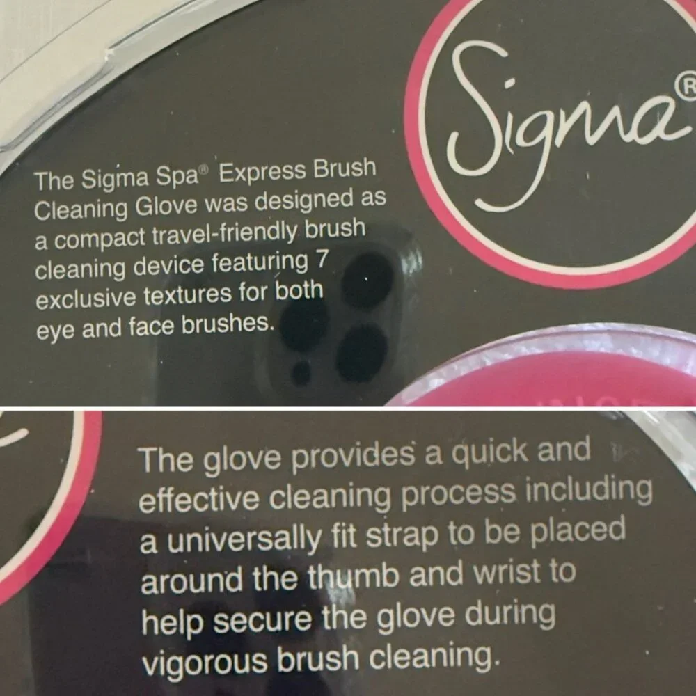 Sigma Spa Express Brush Cleaning Glove Pink Makeup Brush Cleaner Tool